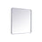 Elegant Decor Evermore Soft Corner Rectangular Mirror 36X36", Silver