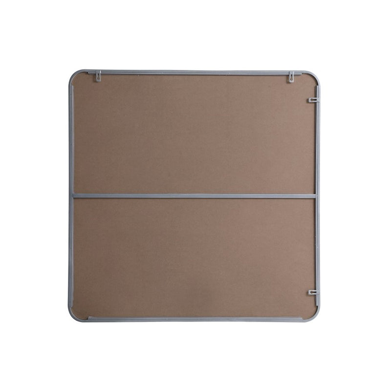 Elegant Decor Evermore Soft Corner Rectangular Mirror 36X36", Silver