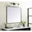 Elegant Decor Evermore Soft Corner Rectangular Mirror 36X40", Black
