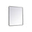 Elegant Decor Evermore Soft Corner Rectangular Mirror 36X40", Black