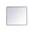 Elegant Decor Evermore Soft Corner Rectangular Mirror 36X40", Black