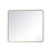 Elegant Decor Evermore Soft Corner Rectangular Mirror 36X40", Brass