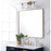 Elegant Decor Evermore Soft Corner Rectangular Mirror 36X40", Brass