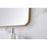 Elegant Decor Evermore Soft Corner Rectangular Mirror 36X40", Brass