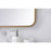 Elegant Decor Evermore Soft Corner Rectangular Mirror 36X40", Brass