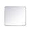 Elegant Decor Evermore Soft Corner Rectangular Mirror 36X40", Silver