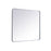 Elegant Decor Evermore Soft Corner Rectangular Mirror 36X40", Silver