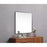 Elegant Decor Evermore Soft Corner Square Mirror 42X42", Black