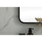 Elegant Decor Evermore Soft Corner Square Mirror 42X42", Black