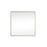Elegant Decor Evermore Soft Corner Square Mirror 42X42", Brass