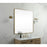 Elegant Decor Evermore Soft Corner Square Mirror 42X42", Brass