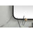 Elegant Decor Evermore Soft Corner Square Mirror 48X48", Black