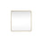 Elegant Decor Evermore Soft Corner Square Mirror 48X48", Brass