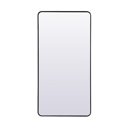 Elegant Decor Evermore Soft Corner Mirror 30X60", Black