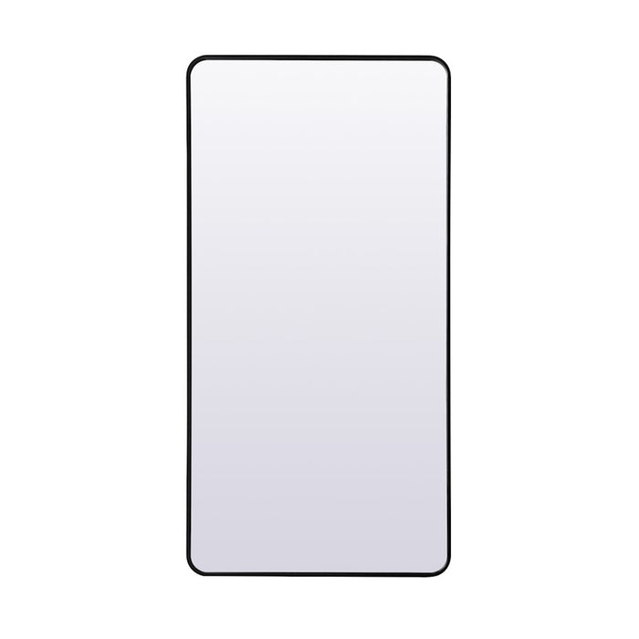 Elegant Decor Evermore Soft Corner Mirror 30X60", Black