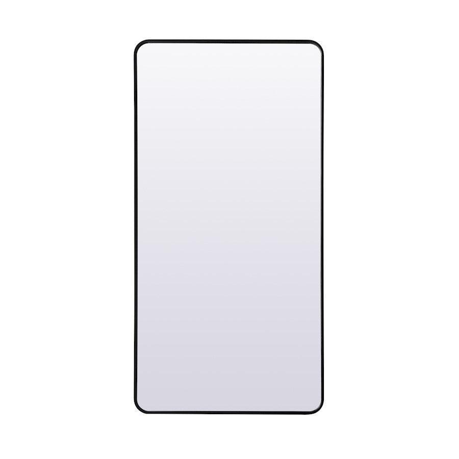 Elegant Decor Evermore Soft Corner Mirror 30X60", Black