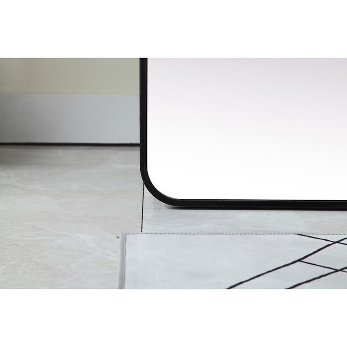 Elegant Decor Evermore Soft Corner Mirror 30X60", Black