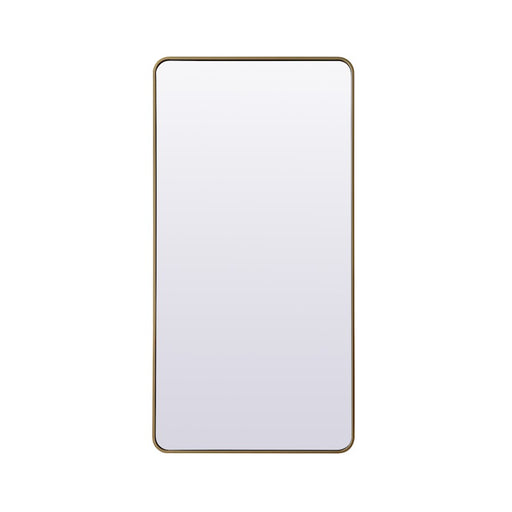Elegant Decor Evermore Soft Corner Mirror 30X60", Brass - MR80FL3060BR