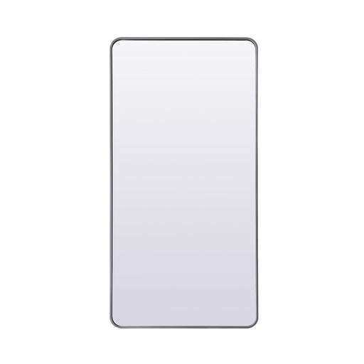Elegant Decor Evermore Soft Corner Mirror 30X60", Silver