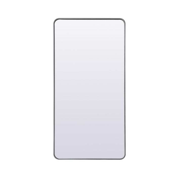 Elegant Decor Evermore Soft Corner Mirror 30X60", Silver