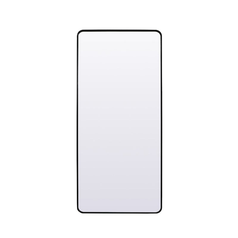 Elegant Decor Evermore Soft Corner Mirror 32X72", Black