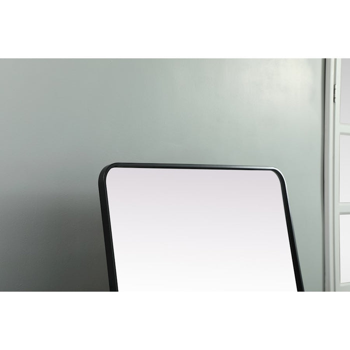 Elegant Decor Evermore Soft Corner Mirror 32X72", Black