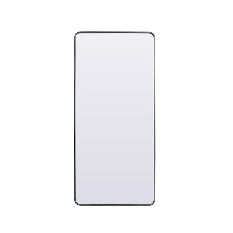 Elegant Decor Evermore Soft Corner Mirror 32X72", Silver