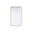Elegant Decor Contour Metal Rectangle Mirror 18X30, Brass
