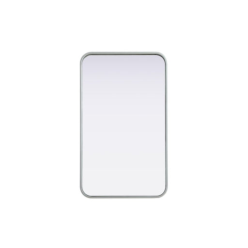 Elegant Decor Contour Metal Rectangle Mirror 18X30, Silver