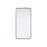 Elegant Decor Contour Metal Rectangle Mirror 18X36, Brass