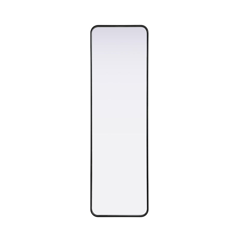 Elegant Decor Contour Metal Rectangle Mirror 18X60, Black