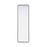 Elegant Decor Contour Metal Rectangle Mirror 18X60, Black