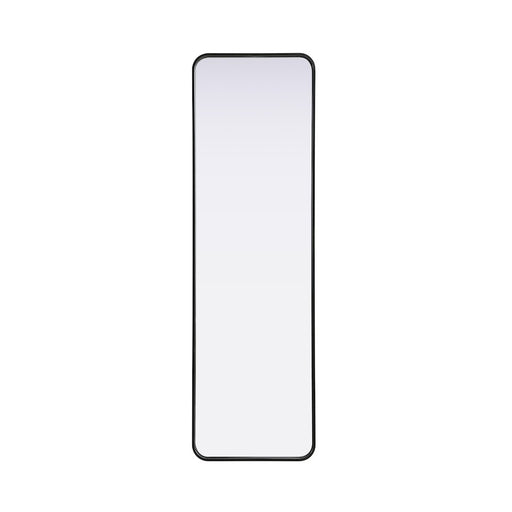 Elegant Decor Contour Metal Rectangle Mirror 18X60, Black