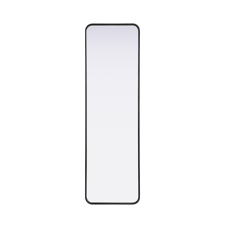 Elegant Decor Contour Metal Rectangle Mirror 18X60, Black
