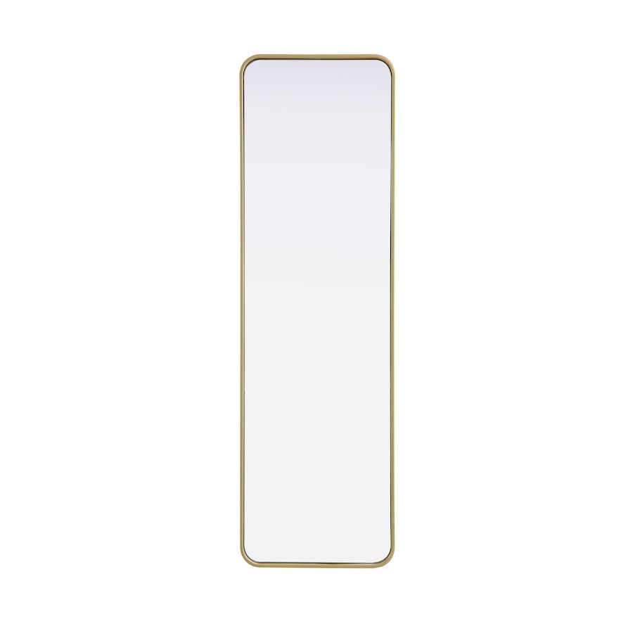 Elegant Decor Contour Metal Rectangle Mirror 18X60, Brass