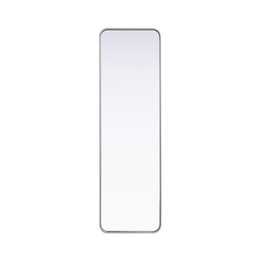 Elegant Decor Contour Metal Rectangle Mirror 18X60, Silver