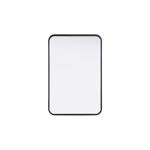 Elegant Decor Contour Metal Rectangle Mirror 20X30, Black