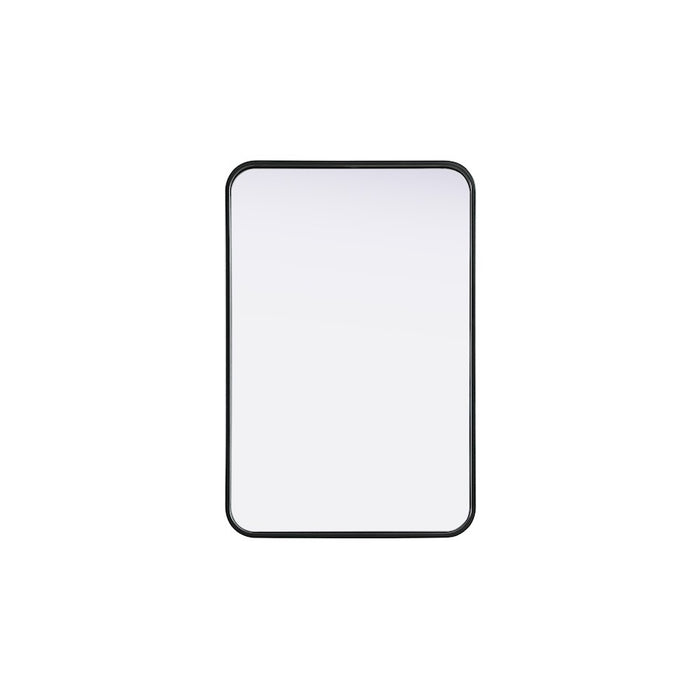 Elegant Decor Contour Metal Rectangle Mirror 20X30, Black
