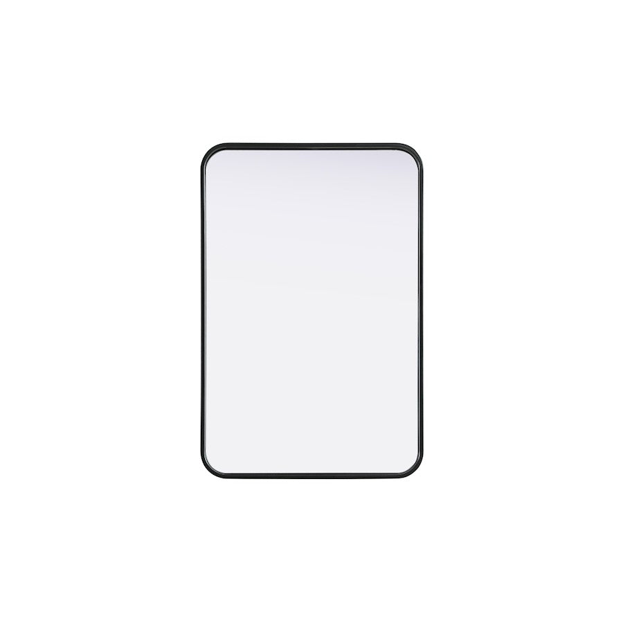Elegant Decor Contour Metal Rectangle Mirror 20X30, Black