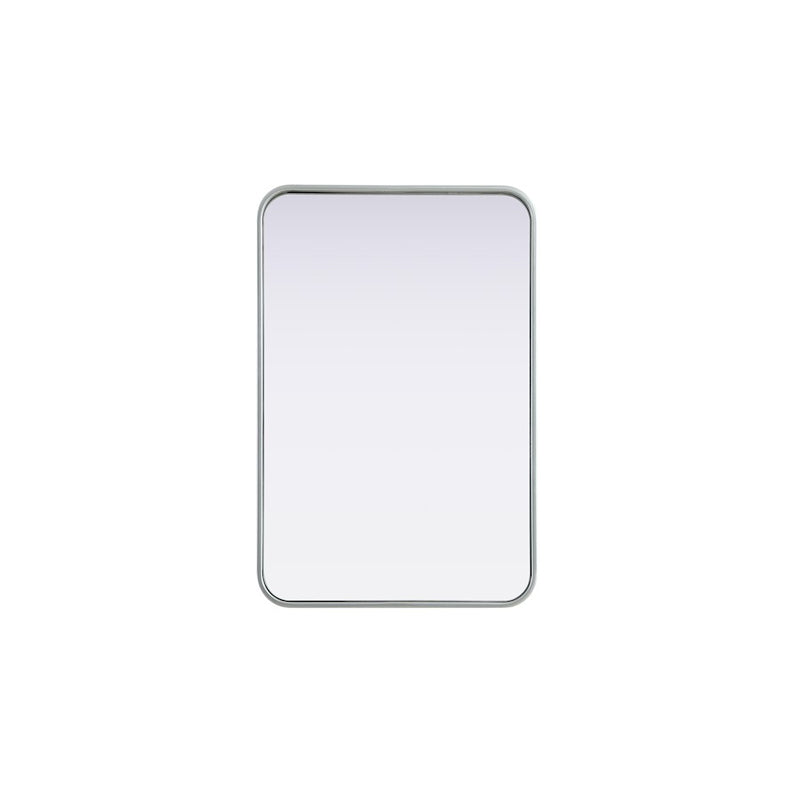 Elegant Decor Contour Metal Rectangle Mirror 20X30, Silver
