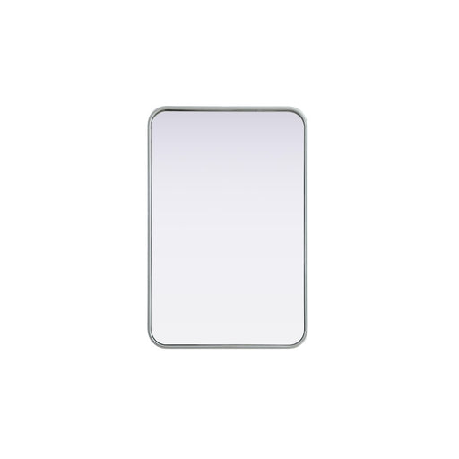 Elegant Decor Contour Metal Rectangle Mirror 20X30, Silver