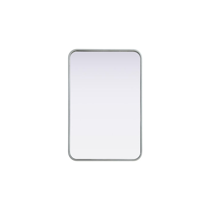 Elegant Decor Contour Metal Rectangle Mirror 20X30, Silver