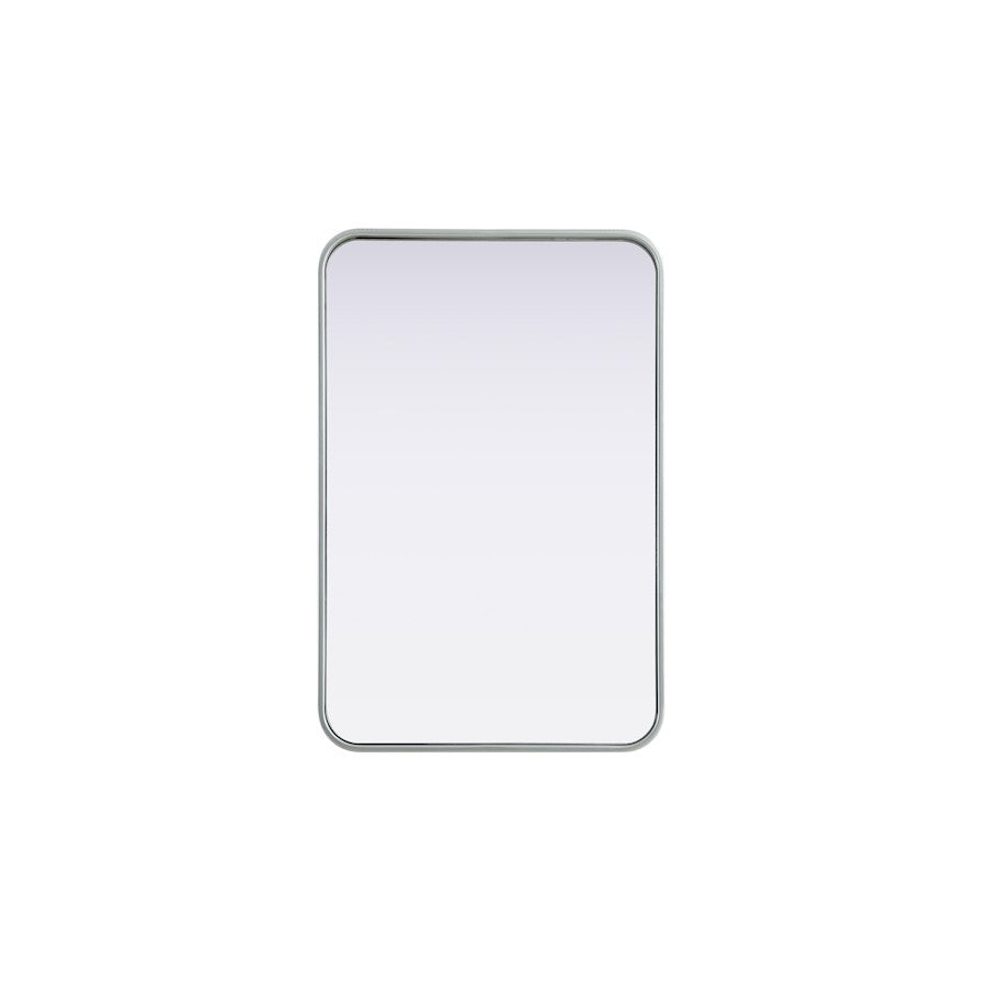 Elegant Decor Contour Metal Rectangle Mirror 20X30, Silver