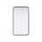 Elegant Decor Contour Metal Rectangle Mirror 20X36, Black