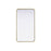 Elegant Decor Contour Metal Rectangle Mirror 20X36, Brass