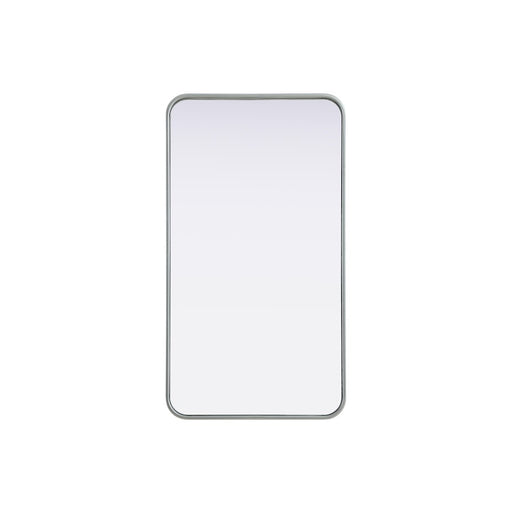 Elegant Decor Contour Metal Rectangle Mirror 20X36, Silver