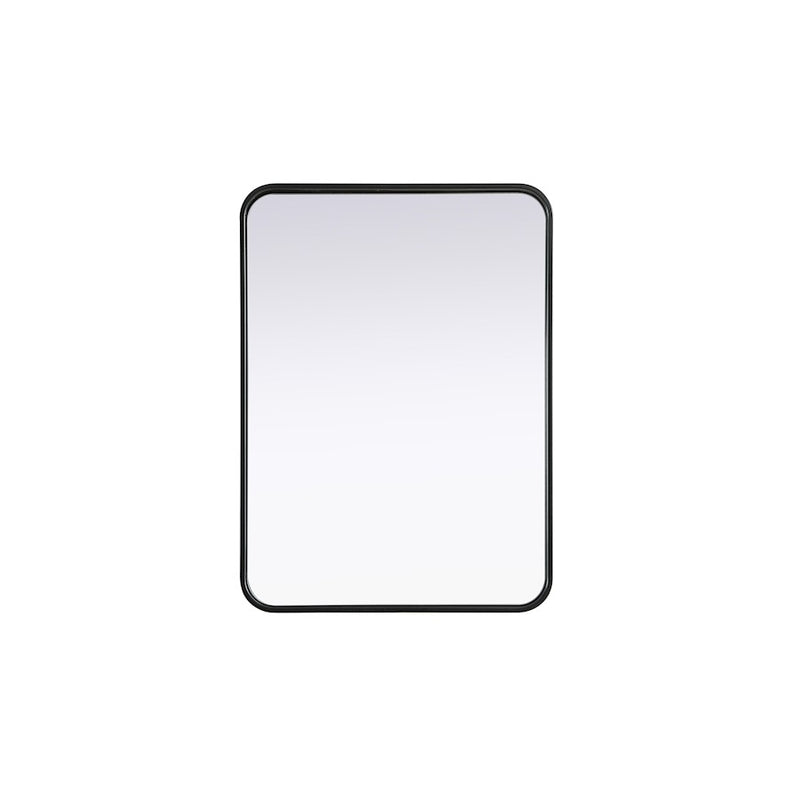Elegant Decor Contour Metal Rectangle Mirror 22X30, Black