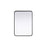 Elegant Decor Contour Metal Rectangle Mirror 22X30, Black