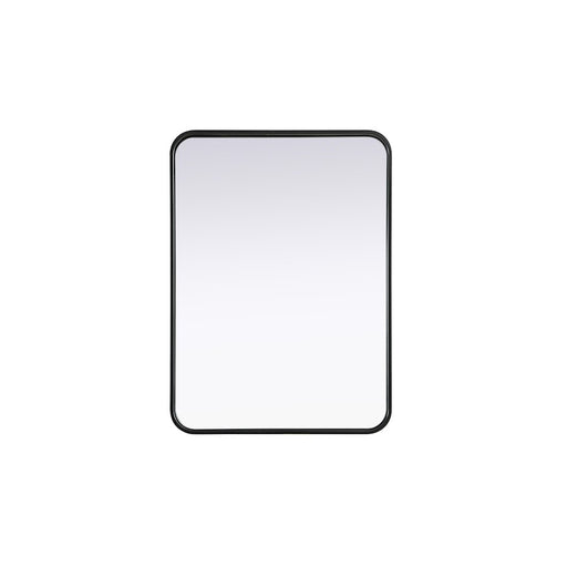 Elegant Decor Contour Metal Rectangle Mirror 22X30, Black