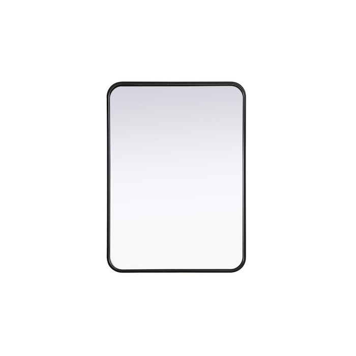 Elegant Decor Contour Metal Rectangle Mirror 22X30, Black